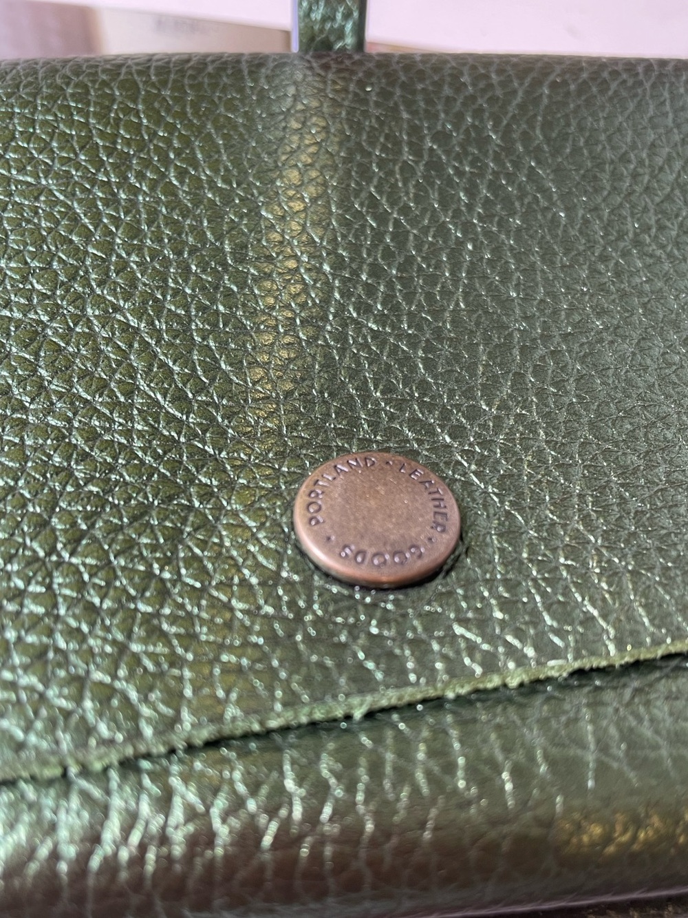 Portland Leather Goods | Leather Rancher Wallet | Metallic Green | EUC - Picture 3 of 8